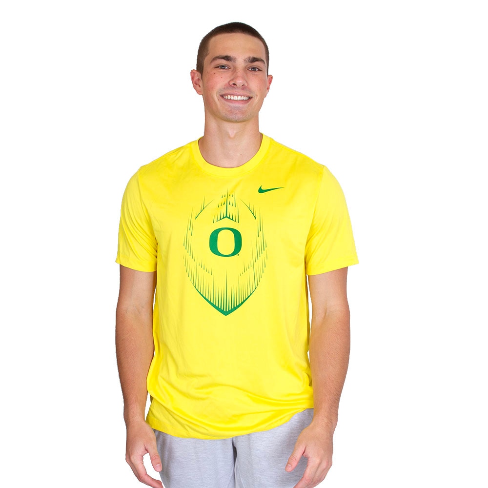 Classic Oregon O, Nike, Yellow, Crew Neck, Performance/Dri-FIT, Men, Football, T-Shirt, 783134